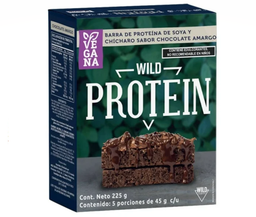 Barras de proteina chocolate bitter 5 pzas Wild Protein