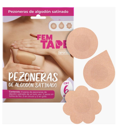 Pezoneras algodon satinado 12 pzas Fem Tape