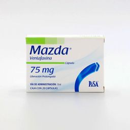 Mazda 75 mg 20 caps clorhidrato de venlafaxina