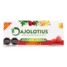 Pastillas refrescantes jengibre hedera 10 pzas Ajolotius
