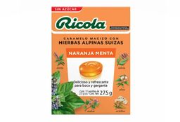 Naranja  menta sin azUcar Ricola 27.5g 11 pastillas
