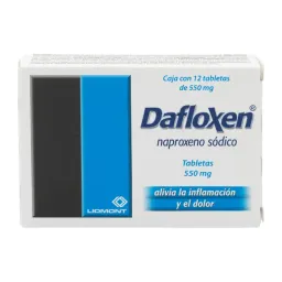 Dafloxen  550 Mg 12 Tabletas (Naproxeno)