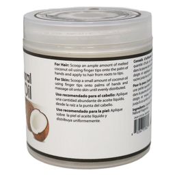 Aceite de coco natural para el cabello y la piel en envase de tarro 177 ml Okay