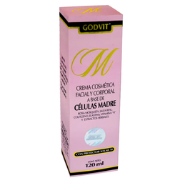 Crema facial y corporal base de celulas madre, rosa mosqueta, jalea Godvit