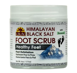 Exfoliante para pies de sal negra del himalaya 177 ml Okay