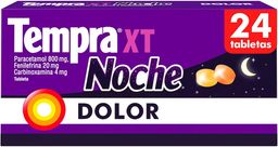 Paracetamol fenilefrina carbinoxamina 800 mg  20 mg 4 mg 24 tabs Tempra xt Noche