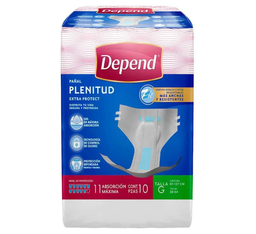 Pañal Depend Plenitud Grande C/10