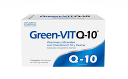 Green vit q10 30 caps vitaminas y minerales Taurina