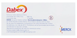 Dabex 500 Mg 60 Tab (Metformina)