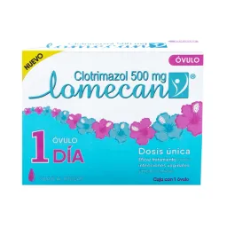 Lomecan 500 mg cja c/1 ovulo 1dia ( clotrimazol)