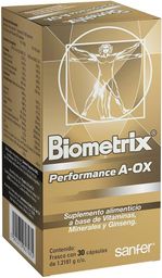 Biometrix performance a 0X suplemento alimenticio 30 caps panax ginseng gico biloba