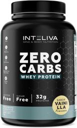 Proteina whey zero carbs 1 kg sabor vainilla francesa Inteliva