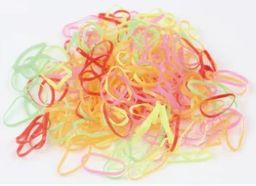 Bolsa de  ligas para cabello varios colores 400 piezas Flori
